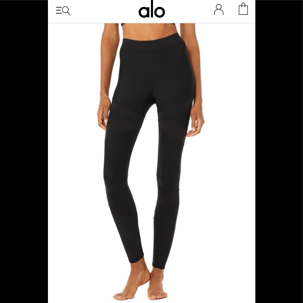 Alo Yoga Ultimate High Waist Leggings Mesh Strip